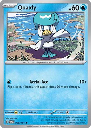 Quaxly - 050/191  - Reverse Holofoil SV08 Surging Sparks - Common