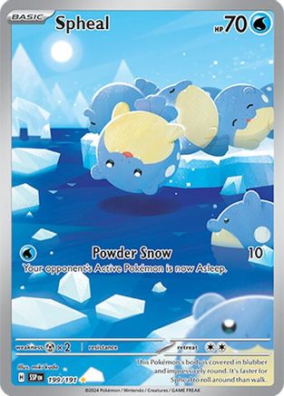 Spheal - 199/191  - Holofoil SV08 Surging Sparks - Illustration Rare