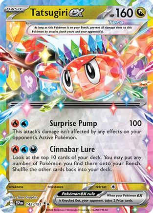Tatsugiri ex - 142/191  - Holofoil SV08 Surging Sparks - Double Rare