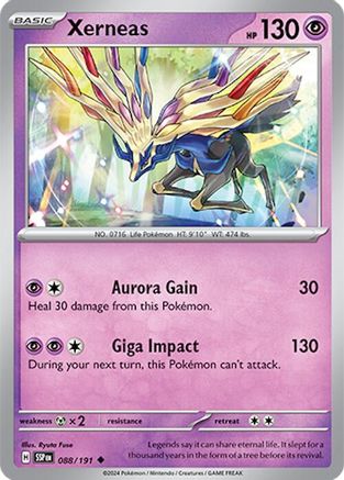 Xerneas - 088/191  - Reverse Holofoil SV08 Surging Sparks - Uncommon