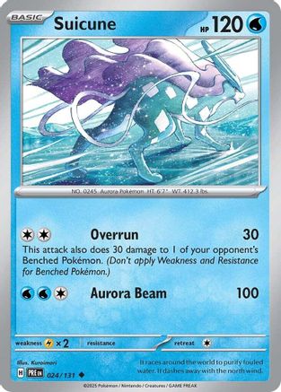 Suicune - 024/131  - Reverse Holofoil SV Prismatic Evolutions - Uncommon