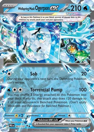 Wellspring Mask Ogerpon ex - 027/131  - Holofoil SV Prismatic Evolutions - Double Rare