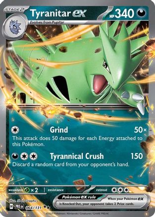 Tyranitar ex - 064/131  - Holofoil SV Prismatic Evolutions - Double Rare