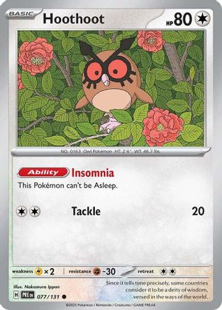Hoothoot - 077/131  SV Prismatic Evolutions - Common