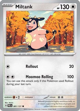 Miltank - 081/131  - Reverse Holofoil SV Prismatic Evolutions - Common