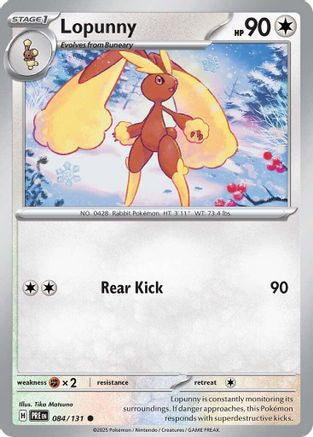 Lopunny - 084/131  - Reverse Holofoil SV Prismatic Evolutions - Common