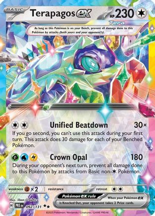 Terapagos ex - 092/131  - Holofoil SV Prismatic Evolutions - Double Rare