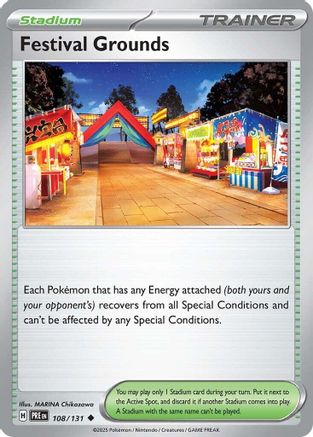 Festival Grounds - 108/131  - Reverse Holofoil SV Prismatic Evolutions - Uncommon
