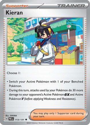 Kieran - 113/131  - Reverse Holofoil SV Prismatic Evolutions - Uncommon