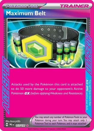 Maximum Belt - 117/131  - Holofoil SV Prismatic Evolutions - ACE SPEC Rare