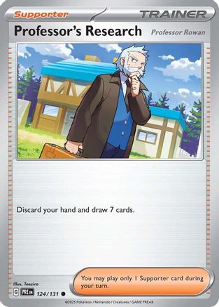 Professor's Research [Professor Rowan] - 124/131  - Reverse Holofoil SV Prismatic Evolutions - Common