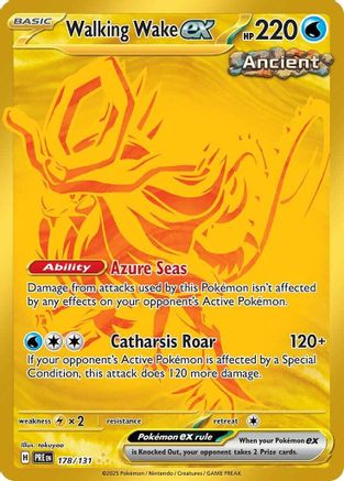 Walking Wake ex - 178/131  - Holofoil SV Prismatic Evolutions - Hyper Rare