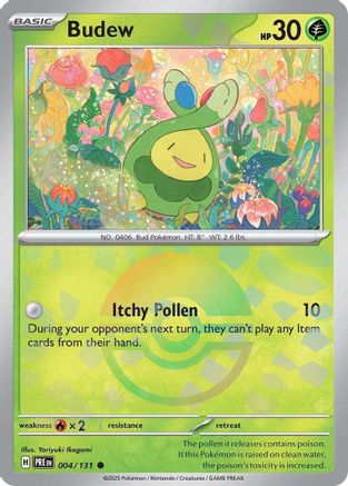 Budew (Poke Ball Pattern) - 004/131  - Holofoil SV Prismatic Evolutions - Common