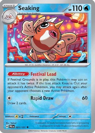 Seaking (Poke Ball Pattern) - 021/131  - Holofoil SV Prismatic Evolutions - Uncommon