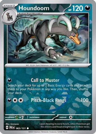 Houndoom (Poke Ball Pattern) - 063/131  - Holofoil SV Prismatic Evolutions - Common