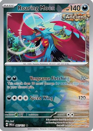 Roaring Moon (Poke Ball Pattern) - 065/131  - Holofoil SV Prismatic Evolutions - Rare