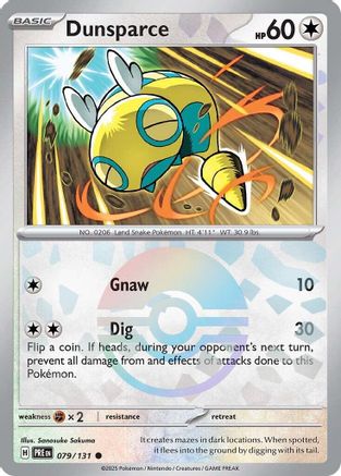 Dunsparce (Poke Ball Pattern) - 079/131  - Holofoil SV Prismatic Evolutions - Common