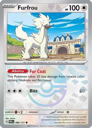 Furfrou (Poke Ball Pattern) - 088/131  - Holofoil SV Prismatic Evolutions - Common
