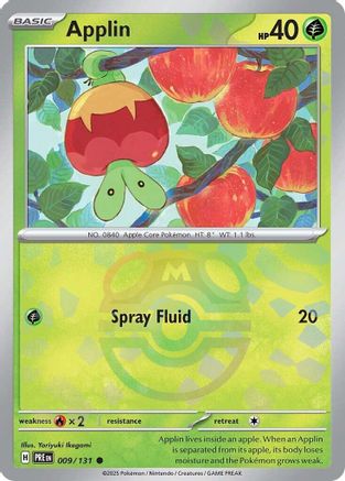 Applin (Master Ball Pattern) - 009/131  - Holofoil SV Prismatic Evolutions - Common