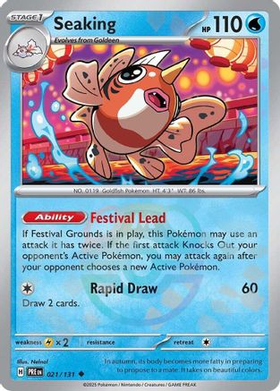 Seaking (Master Ball Pattern) - 021/131  - Holofoil SV Prismatic Evolutions - Uncommon