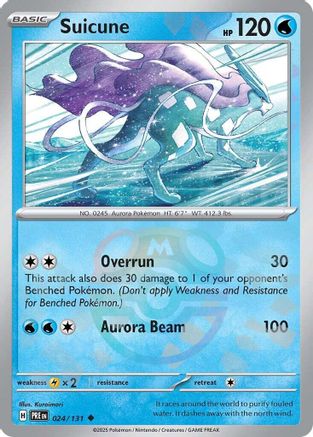 Suicune (Master Ball Pattern) - 024/131  - Holofoil SV Prismatic Evolutions - Uncommon