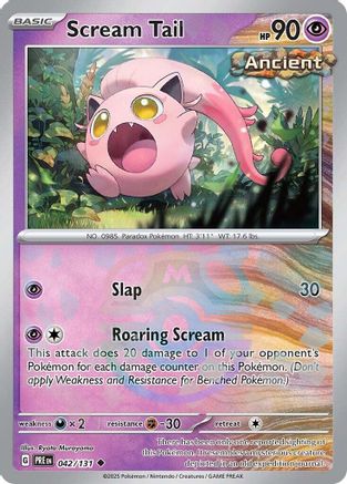 Scream Tail (Master Ball Pattern) - 042/131  - Holofoil SV Prismatic Evolutions - Uncommon