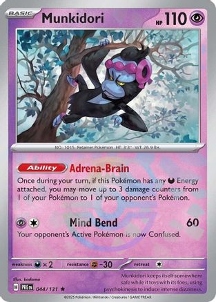 Munkidori (Master Ball Pattern) - 044/131  - Holofoil SV Prismatic Evolutions - Rare