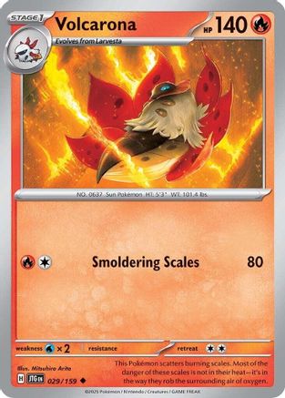 Volcarona - 029/159  - Reverse Holofoil SV09 Journey Together - Uncommon
