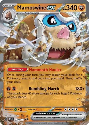 Mamoswine ex - 079/159  - Holofoil SV09 Journey Together - Double Rare