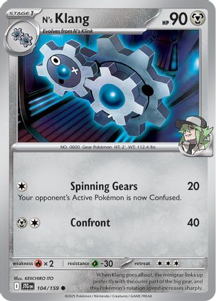 N's Klang - 104/159  - Reverse Holofoil SV09 Journey Together - Common