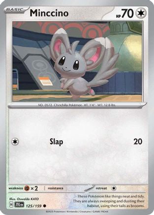 Minccino - 125/159  - Reverse Holofoil SV09 Journey Together - Common