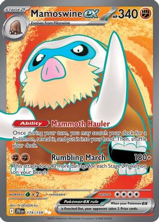 Mamoswine ex - 174/159  - Holofoil SV09 Journey Together - Ultra Rare