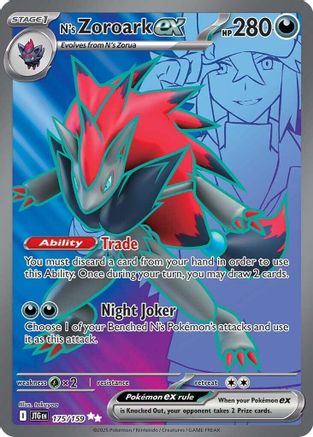 N's Zoroark ex - 175/159  - Holofoil SV09 Journey Together - Ultra Rare