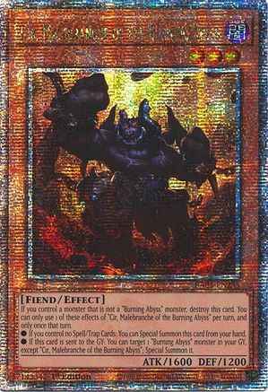 Cir, Malebranche of the Burning Abyss (Quarter Century Secret Rare) (RA04-EN235) - Quarter Century Stampede 1st Edition