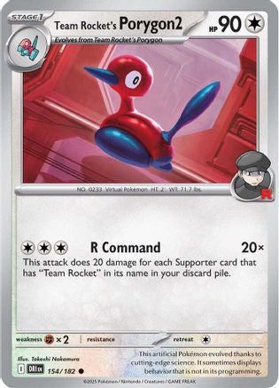 Team Rocket's Porygon2 - 154/182  SV10 Destined Rivals - Common