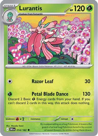 Lurantis - 014/182  - Reverse Holofoil SV10 Destined Rivals - Uncommon