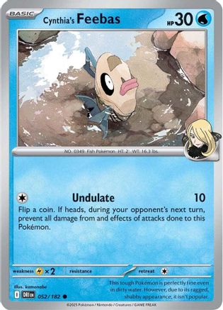 Cynthia's Feebas - 052/182  - Reverse Holofoil SV10 Destined Rivals - Common