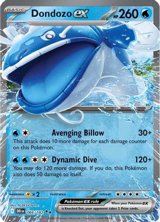 Dondozo ex - 066/182  - Holofoil SV10 Destined Rivals - Double Rare