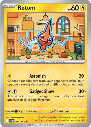Rotom - 077/182  - Reverse Holofoil SV10 Destined Rivals - Common