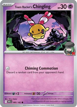 Team Rocket's Chingling - 085/182  - Reverse Holofoil SV10 Destined Rivals - Common