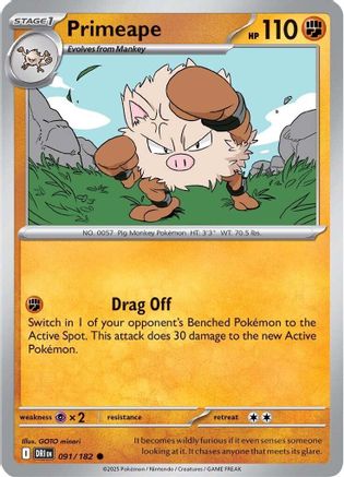 Primeape - 091/182  SV10 Destined Rivals - Common