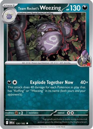 Team Rocket's Weezing - 126/182  SV10 Destined Rivals - Uncommon