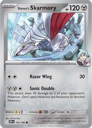 Steven's Skarmory - 142/182  - Reverse Holofoil SV10 Destined Rivals - Common