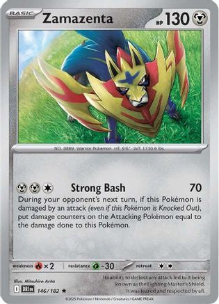 Zamazenta - 146/182  - Reverse Holofoil SV10 Destined Rivals - Rare