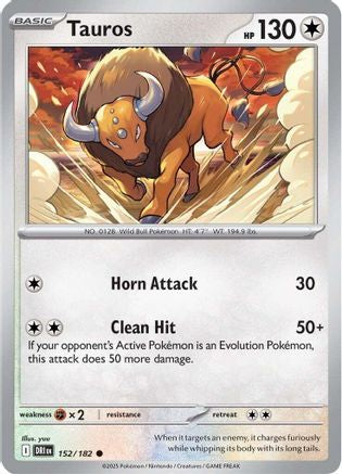 Tauros - 152/182  - Reverse Holofoil SV10 Destined Rivals - Common