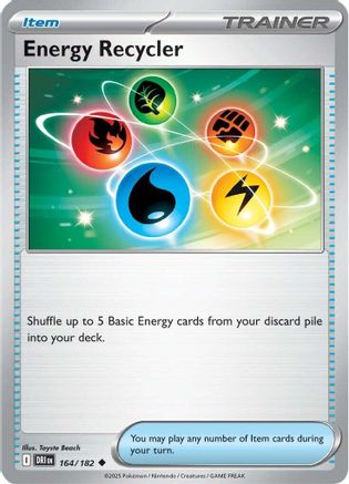 Energy Recycler - 164/182  - Reverse Holofoil SV10 Destined Rivals - Uncommon