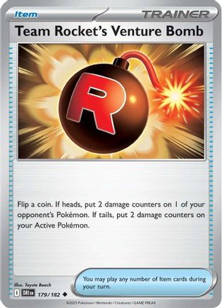 Team Rocket's Venture Bomb - 179/182  SV10 Destined Rivals - Uncommon
