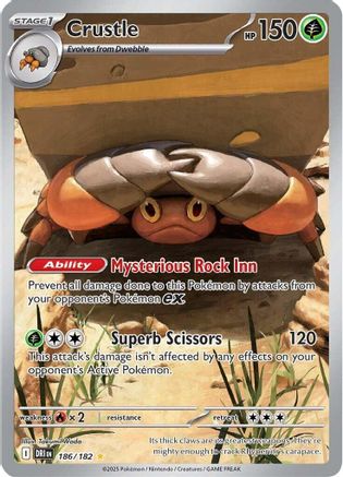 Crustle - 186/182  - Holofoil SV10 Destined Rivals - Illustration Rare