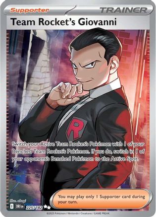 Team Rocket's Giovanni - 225/182  - Holofoil SV10 Destined Rivals - Ultra Rare
