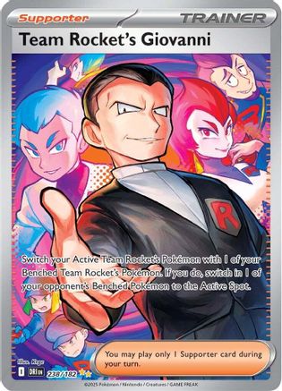 Team Rocket's Giovanni - 238/182  - Holofoil SV10 Destined Rivals - Special Illustration Rare
